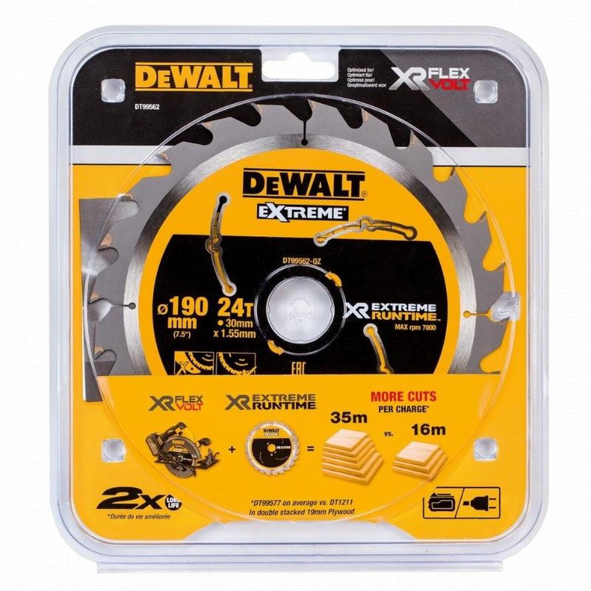 Диск пильный по дереву DeWalt XR EXTREME DT99562 190х30мм 24T — Фото 1